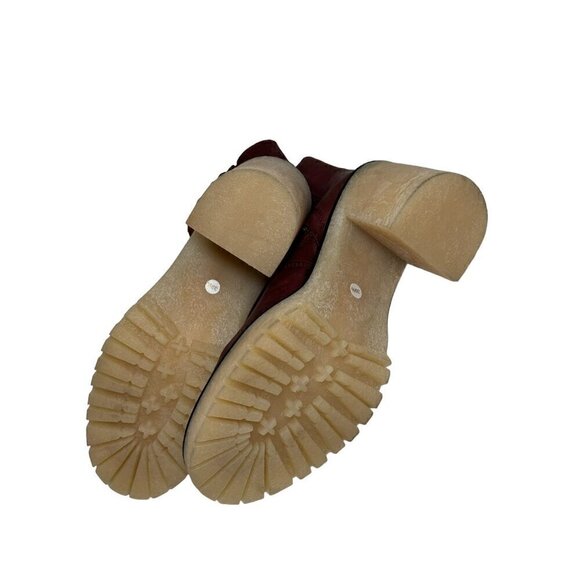 FREE PEOPLE James Cheslea Boots Cherry Chocolate leather size 39.5/8.5 New - Picture 8 of 8